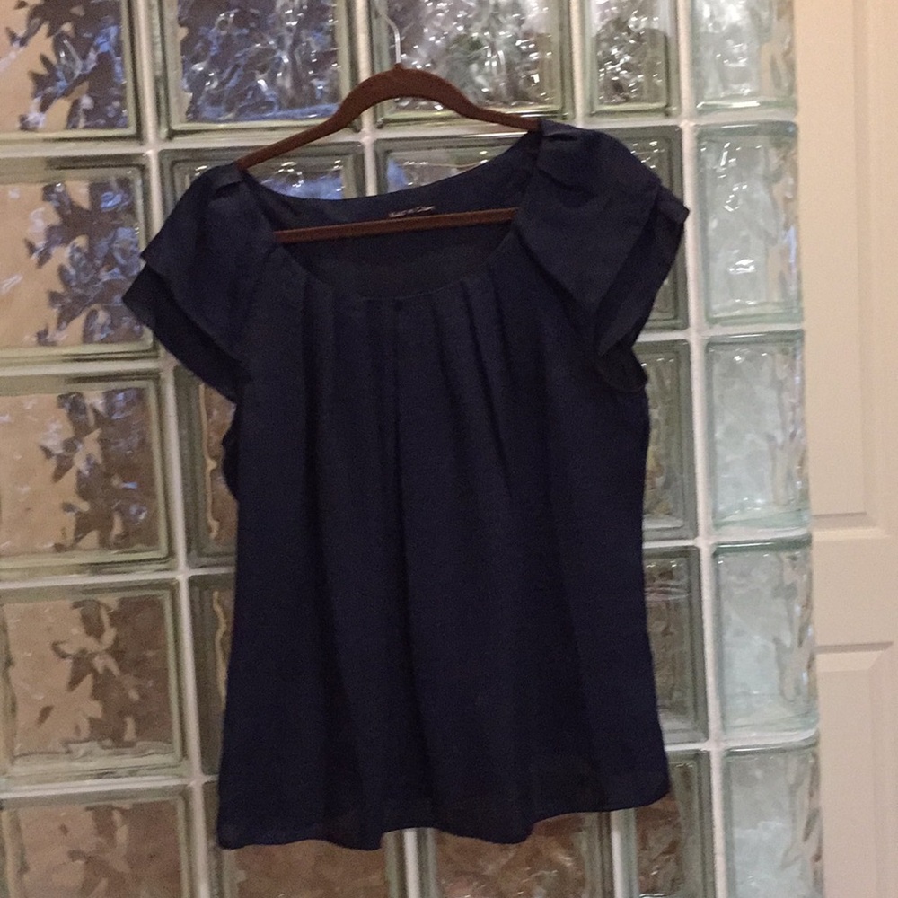 Violet & Claire blouses (2) dark blue and orange